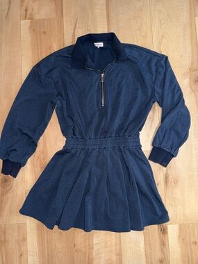 WeWoreWhat Half-Zip Tennis Dress, Size Medium